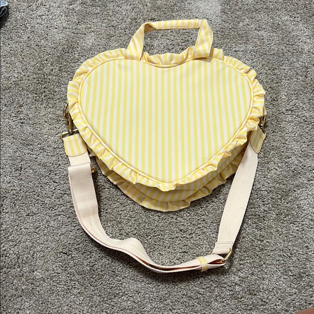Stoney Clover Land Yellow Striped Heart-Shaped Bag - Picture 3 of 10